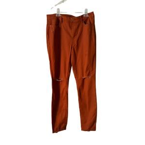 True Craft Mid Rise Skinny Juniors Size 13 Terracotta Jeans